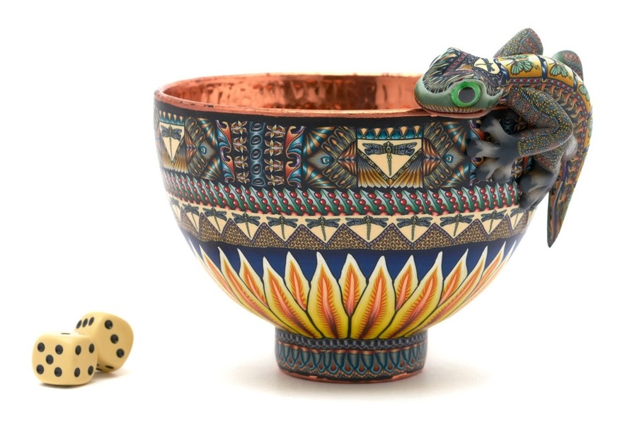 Jon Stuart Anderson Gecko  Dragonfly bowl 2023